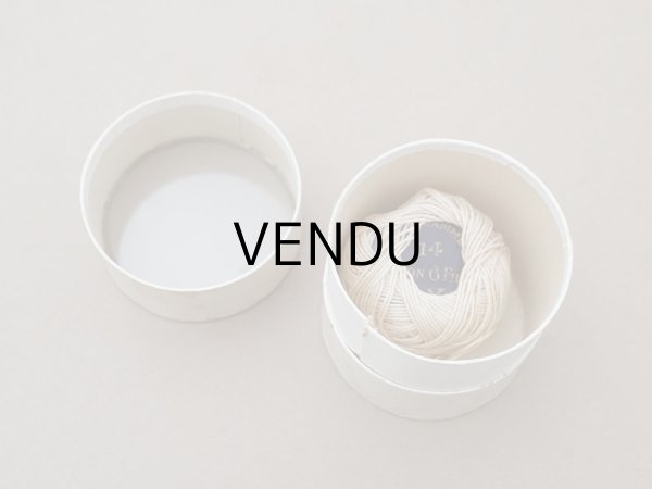 画像7: アンティーク 硝子の蓋 スレッドケース 糸箱 ホワイト - L.V PARIS - (7)