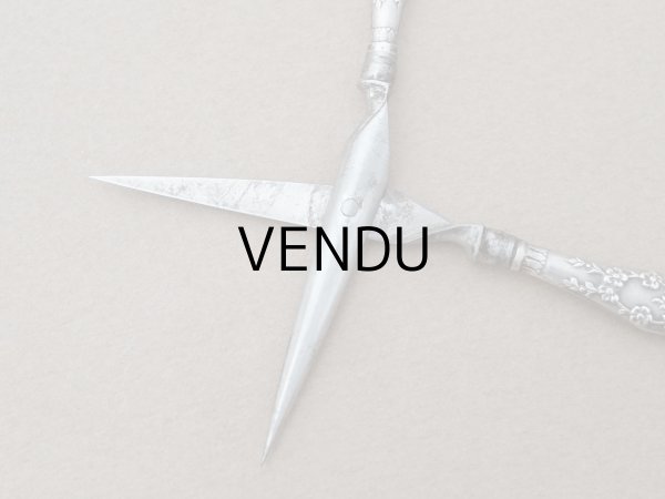 画像13: アンティーク シルバー製 リボン＆花のガーランド ソーイングセット 裁縫道具 (13)