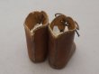画像4: 19世紀末 アンティーク ALART ドールシューズ レザー ダークブラウン (7) 約6.6×2.7cm  (4)