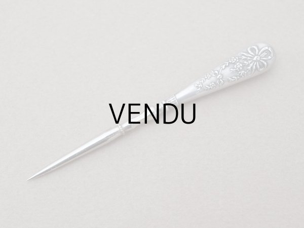 画像6: アンティーク シルバー製 リボン＆花のガーランド ソーイングセット 裁縫道具 (6)