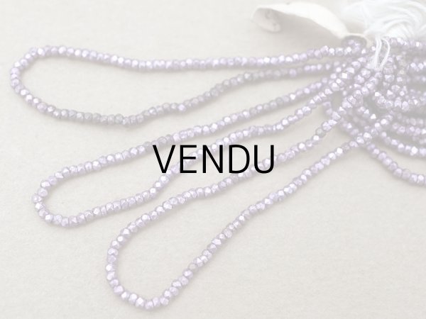 画像3: アンティーク メタル製 極小 カット入り ビーズ 紫 パープルグレイ メタルビーズ キャビアビーズ (3)