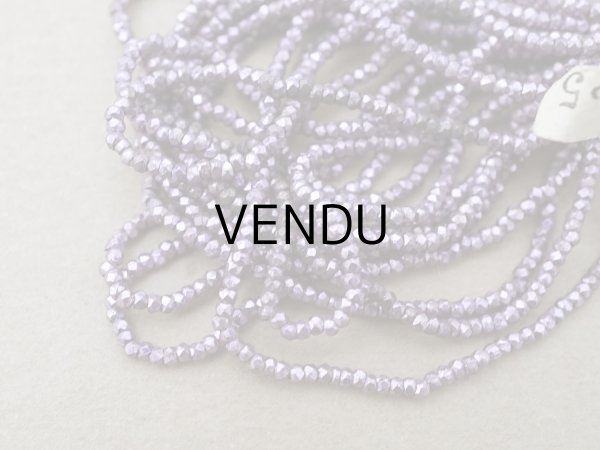 画像2: アンティーク メタル製 極小 カット入り ビーズ 紫 パープルグレイ メタルビーズ キャビアビーズ (2)