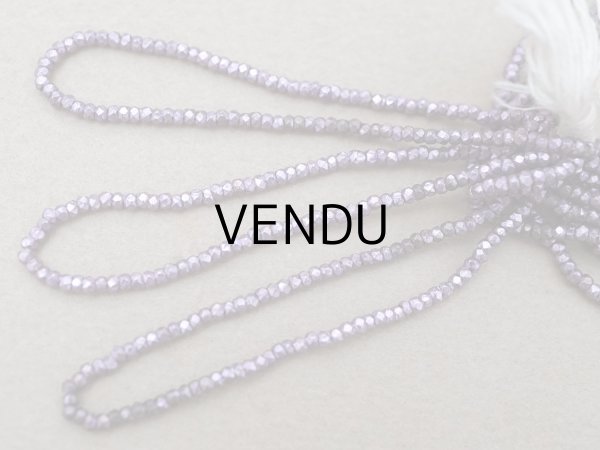 画像4: アンティーク メタル製 極小 カット入り ビーズ 紫 パープルグレイ メタルビーズ キャビアビーズ (4)