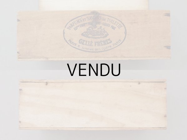 画像5: アンティーク ソープボックス 大きな木箱 SAVON LEGER POUR BAIN - GELLE FRERES PARIS - (5)