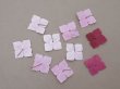 画像4: アンティーク 布花材料 ベルベットの花びら 花芯付き 10ピースのセット 約3cm 布花 ライラックピンク＆赤紫 (4)