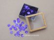 画像1: アンティーク ガラスの蓋の紙箱 パープルのスパンコール入り (1)
