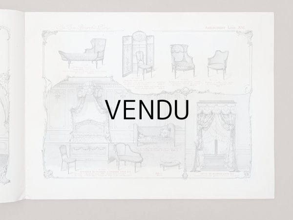画像7: アンティーク ボンマルシェ インテリア 家具のカタログ  ALBUM DES AMEUBLEMENTS - AU BON MARCHE - (7)