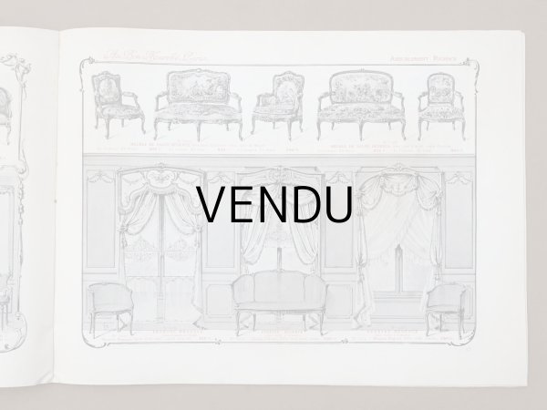 画像10: アンティーク ボンマルシェ インテリア 家具のカタログ  ALBUM DES AMEUBLEMENTS - AU BON MARCHE - (10)