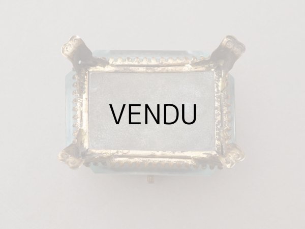 画像12: アンティーク ジュエリーボックス 薄紫 ラヴェンダーグレイのシルククッション  (12)