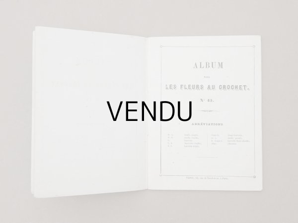 画像3: 1864〜1882年頃 アンティーク 花モチーフ クロシェ編み ALBUM POUR OUVRAGES DE FLEURS AU CROCHET N 45 - MAISON SAJOU - (3)