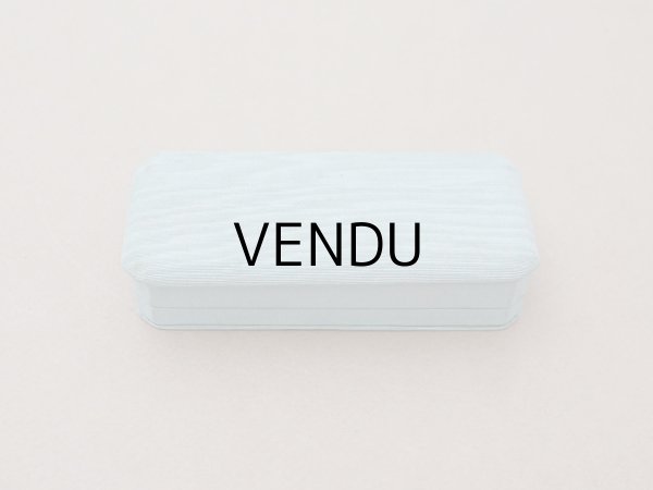 画像3: アンティーク  シルク製 ジュエリーボックス  グレイッシュブルー (3)