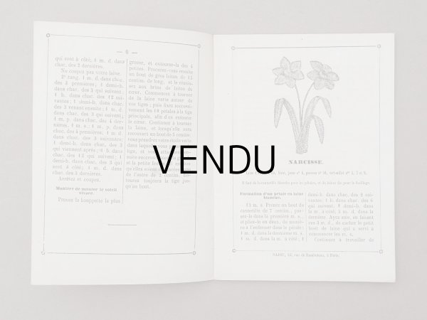 画像5: 1882年 アンティーク 花モチーフ クロシェ編み ALBUM POUR OUVRAGES DE FLEURS AU CROCHET N 44 - MAISON SAJOU - (5)