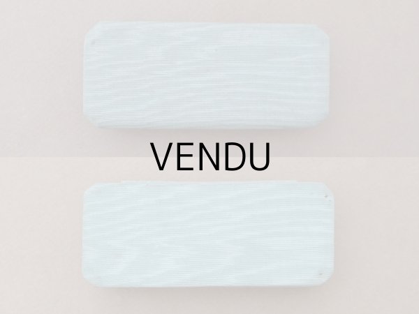 画像9: アンティーク  シルク製 ジュエリーボックス  グレイッシュブルー (9)