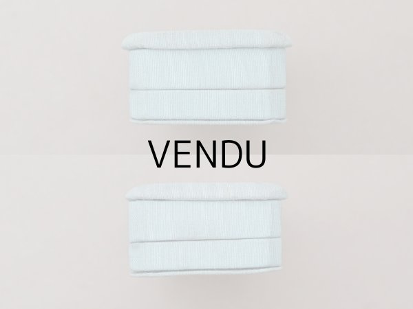 画像11: アンティーク  シルク製 ジュエリーボックス  グレイッシュブルー (11)