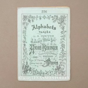 画像: アンティーク アルファベットの図案帳 ALPHABETS VARIES N 256 - ANDRE-BERANGER - 