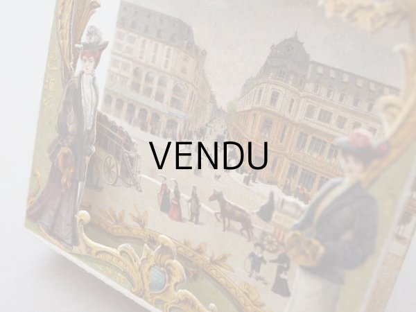 画像5: アンティーク ボンマルシェ 立体 クロモ ボンマルシェ百貨店 AU BON MARCHE VUE PRISE RUE DU BAC - AU BON MARCHE PARIS - (5)