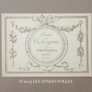 画像: 1900年頃 アンティーク パフュームカード EAU DE COLOGNE  - FONTANIA PARIS -