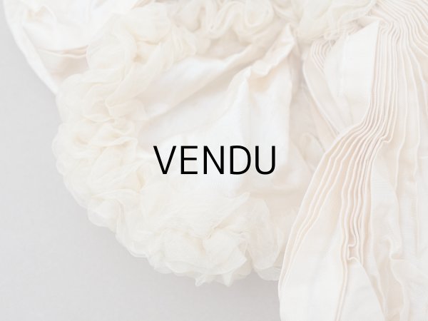 画像4: アンティーク シャンパンピンクのリボン シルクシフォン&シルクサテン 大きなモチーフ  (4)