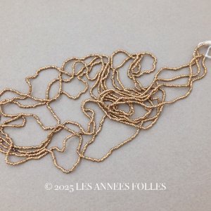 画像: アンティーク 極小 メタルビーズ ゴールド 1cm=16粒 約140cm マイクロビーズ キャビアビーズ メタル製ビーズ