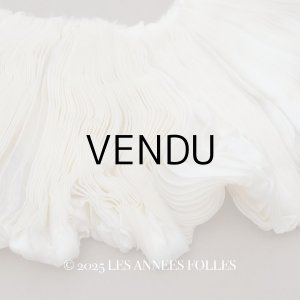 画像: アンティーク シルクシフォンのプリーツ オフホワイト