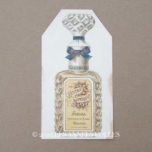 画像: アンティーク 香水瓶のデザイン画 パフュームラベル EXTRAIT SUPERIEUR JASMIN - NOGARA GRASSE PARIS -
