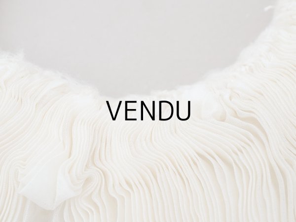 画像5: アンティーク シルクシフォンのプリーツ オフホワイト (5)