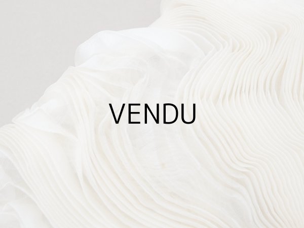 画像8: アンティーク シルクシフォンのプリーツ オフホワイト (8)