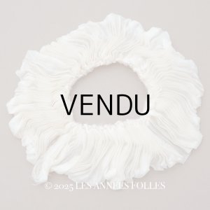 画像: アンティーク シルクシフォンのプリーツ オフホワイト