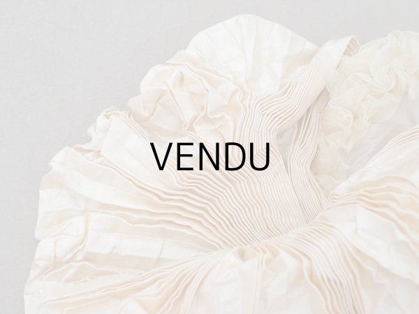 画像6: アンティーク シャンパンピンクのリボン シルクシフォン&シルクサテン 大きなモチーフ  (6)