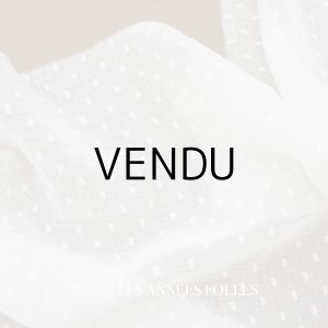 画像: アンティーク  ドット刺繍入り コットンオーガンジー オフホワイト ファブリック 