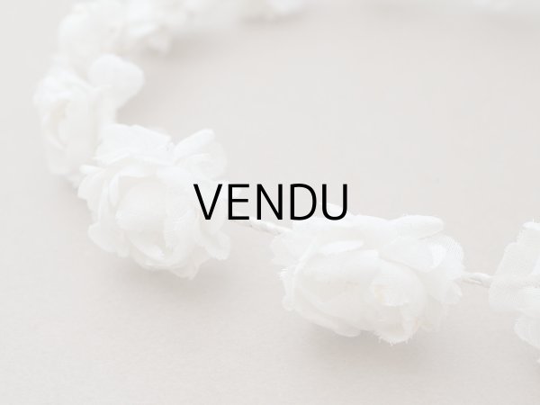 画像6: アンティーク 薔薇の布花のティアラ 花冠 初聖体 (6)