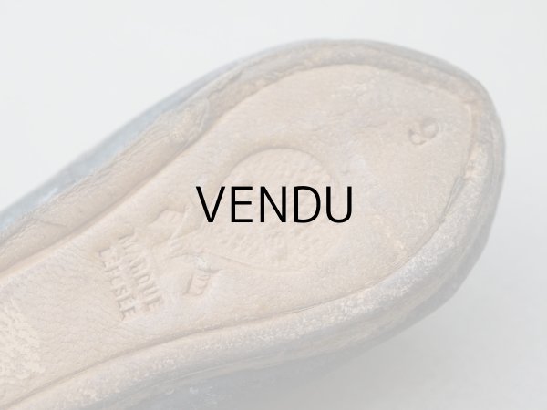 画像10: 19世紀末 アンティーク Louis Gustave Beaudelot JEMEAU ドールシューズ レザー 黒 (9) 約7.9×3.4cm  (10)