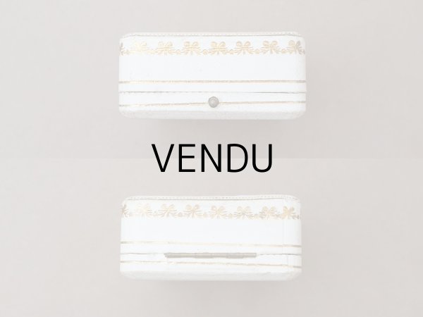 画像4: アンティーク リボン＆花のガーランド ジュエリーボックス オフホワイト (4)