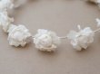 画像5: アンティーク 薔薇の布花のティアラ 花冠 初聖体 (5)