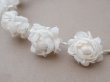 画像7: アンティーク 薔薇の布花のティアラ 花冠 初聖体 (7)