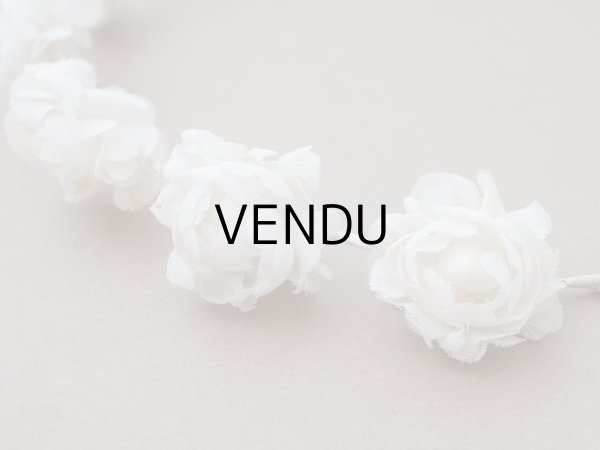 画像7: アンティーク 薔薇の布花のティアラ 花冠 初聖体 (7)