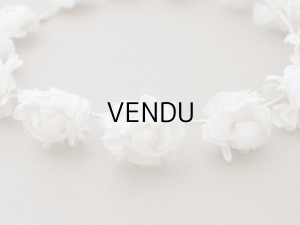 画像4: アンティーク 薔薇の布花のティアラ 花冠 初聖体 (4)