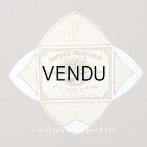 画像: アンティーク 鈴蘭 パウダーサシェのラベル SACHET PARFUME AU MUGUET DES ALPES パフュームラベル - JN.GIRAUD FILS -