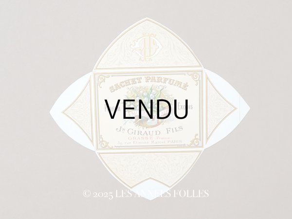 画像1: アンティーク 鈴蘭 パウダーサシェのラベル SACHET PARFUME AU MUGUET DES ALPES パフュームラベル - JN.GIRAUD FILS - (1)