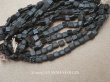 画像1: アンティーク 極小 スクエア ライン入りフレンチジェットのビーズ 4mm  (1)