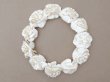 画像2: アンティーク シルクサテン 薔薇の布花のティアラ 花冠  エクリュ (2)