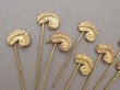 画像2: 1900年頃 アンティーク フェザーのエパングル ゴールド 10ピースのセット (2)