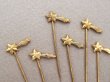画像2: 1900年頃 アンティーク 流れ星のエパングル ゴールド 10ピースのセット (2)