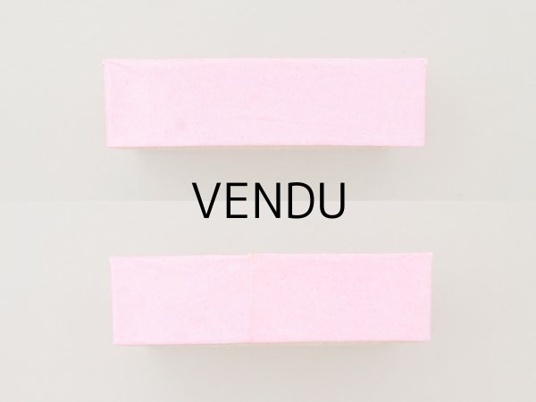 画像4: ＊蚤の市＊アンティーク ガラスの蓋の紙箱 ピンク (4)