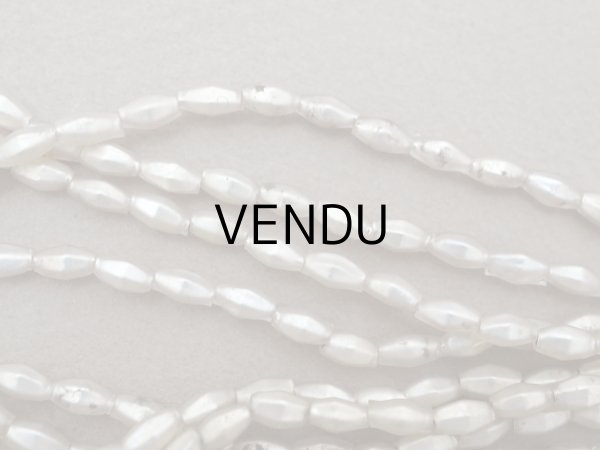 画像6: アンティーク スフレビーズ シルバー カット入り 3×5mm 約660ピースのセット 吹きガラス製 ビーズ  (6)