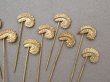 画像3: 1900年頃 アンティーク フェザーのエパングル ゴールド 10ピースのセット (3)