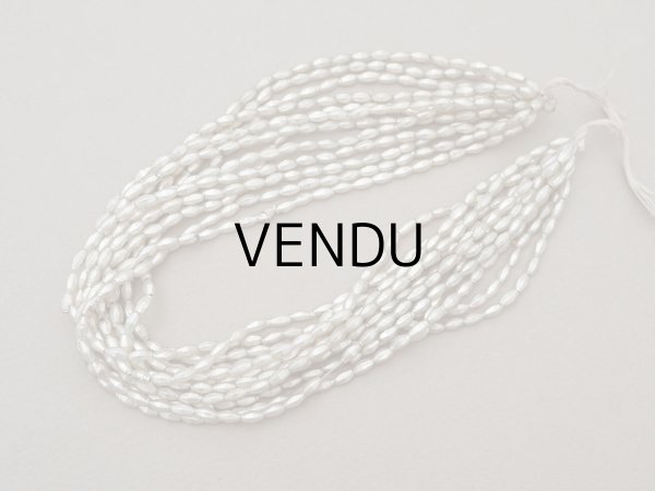 画像5: アンティーク スフレビーズ シルバー カット入り 3×5mm 約660ピースのセット 吹きガラス製 ビーズ  (5)