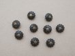 画像4: アンティーク フレンチジェットのボタン 9mm 9ピースのセット黒 ガラスボタン (4)