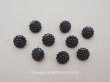 画像1: アンティーク フレンチジェットのボタン 9mm 9ピースのセット黒 ガラスボタン (1)