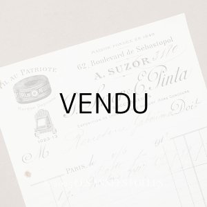 画像: 1912年 アンティーク シルク糸メーカー A.SUZOR G.SUZOR & E.PINTA の請求書